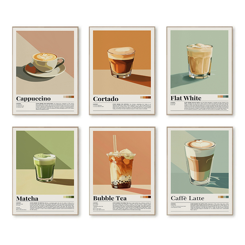 Coffee Tea Poster - Cartazes de bebidas de café vintage