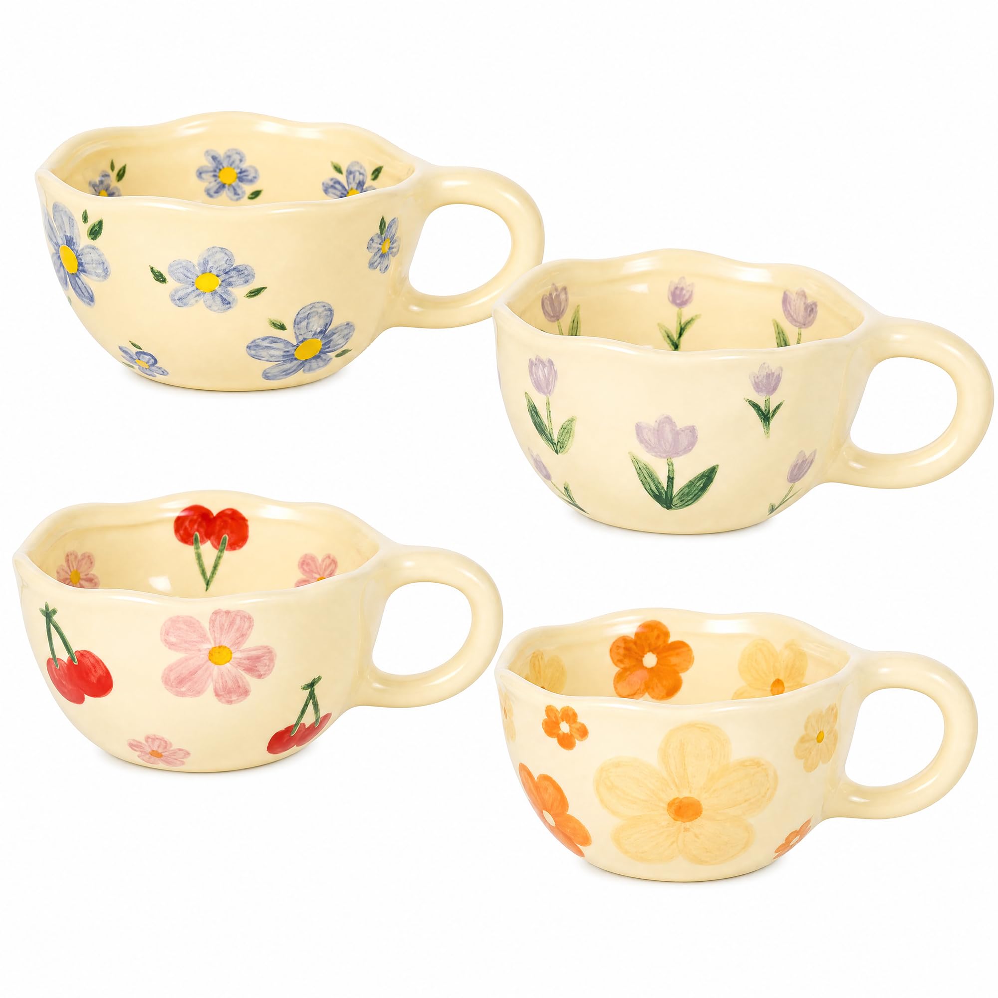 Coffee Tea Love - Conjunto de 4 Canecas de Café
