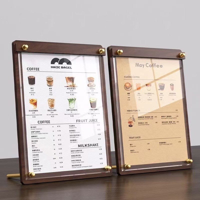 Coffee Tea Display - Expositor de Menu Personalizado A4/A5 em