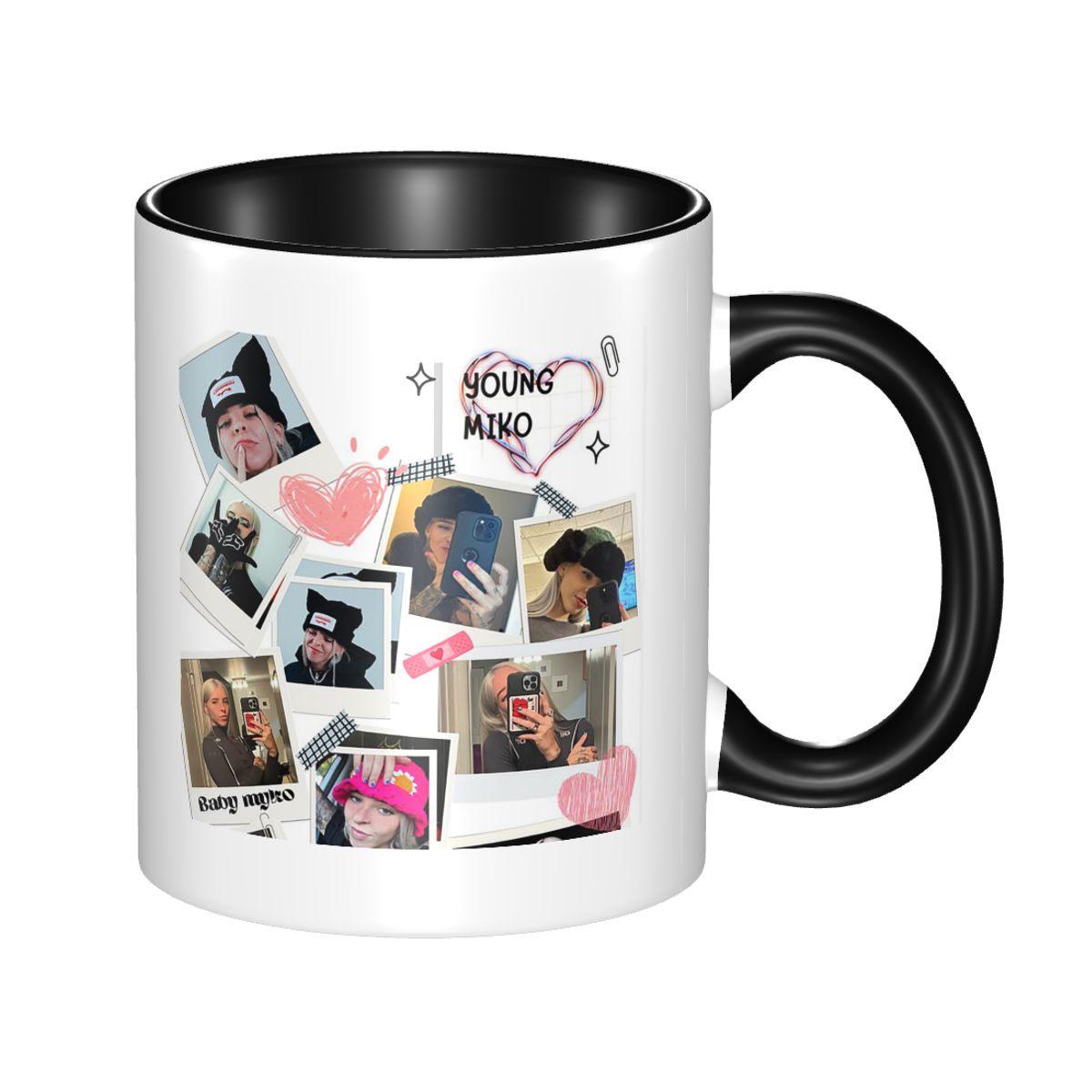 Young Tea Coffee - Caneca de Cerâmica Engraçada com Colagem