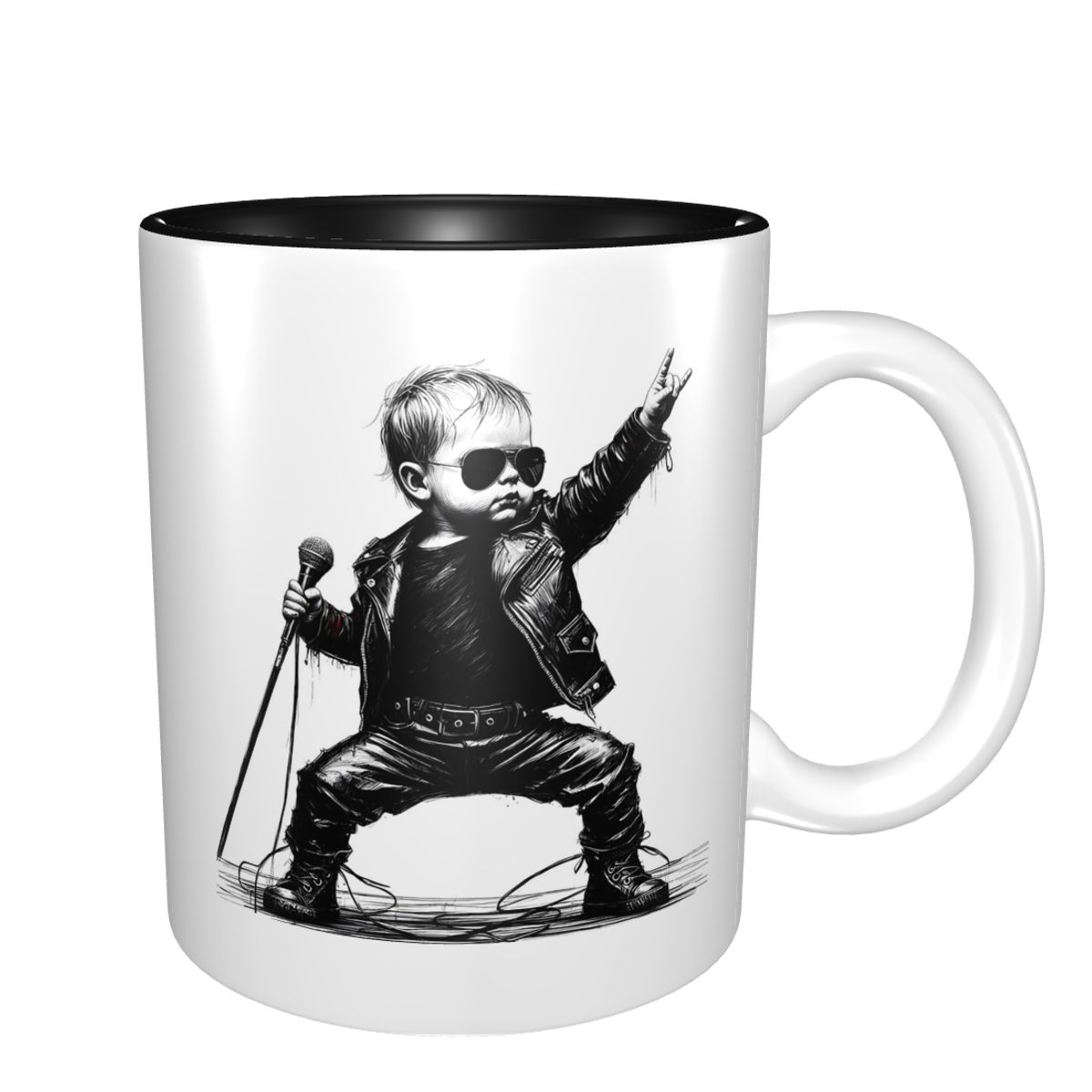 Young Tea Coffee - Caneca Engraçada de Cerâmica 'Too Young