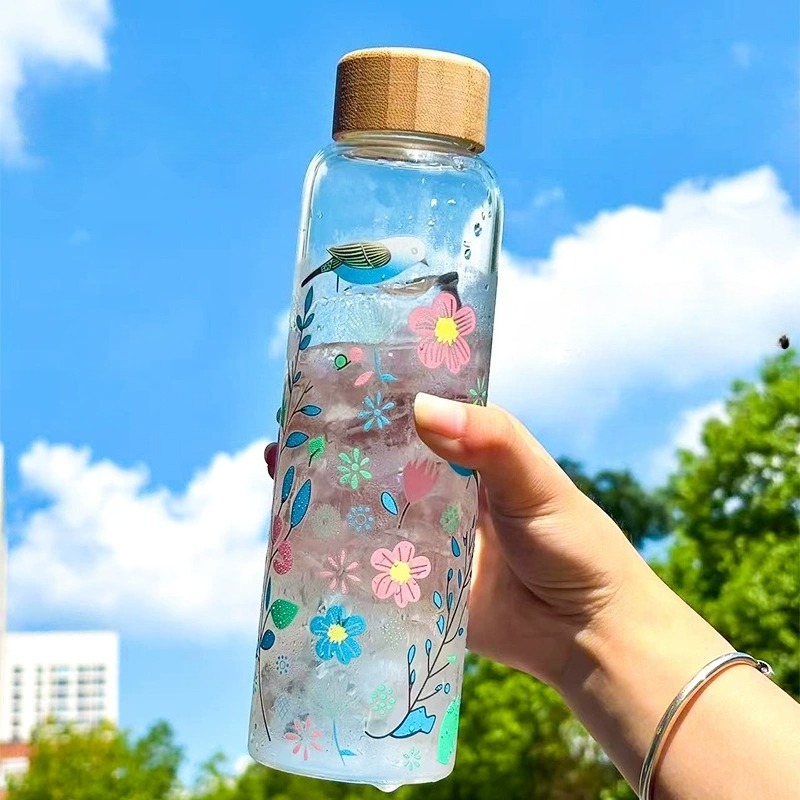 Cold Brew Bottle - Copo de Vidro Termossensível Grande de