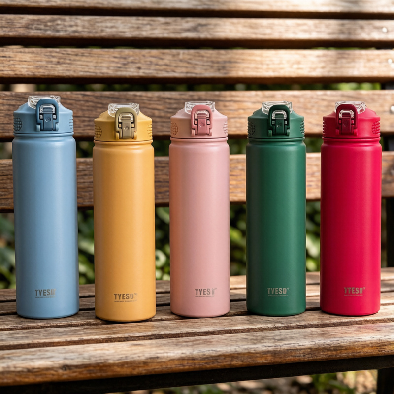 Cold Brew Bottle - Garrafa Térmica TYESO 600/750ml com Canudo,