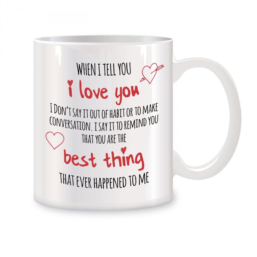 Coffee Tea Love - Ceramic White Tea Cups, eu te