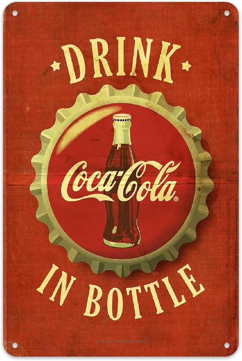 Coffee Tea Poster - Arte de parede vintage Coca Metal