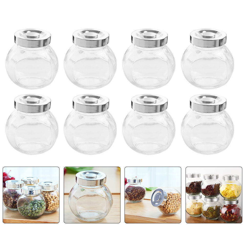 Coffee And Tea Glass - 8 Potes de Vidro Leves e