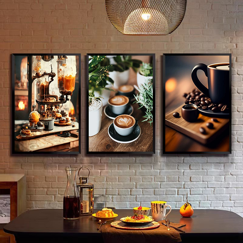 Coffee Tea Poster - Grânulo de café do vintage mão