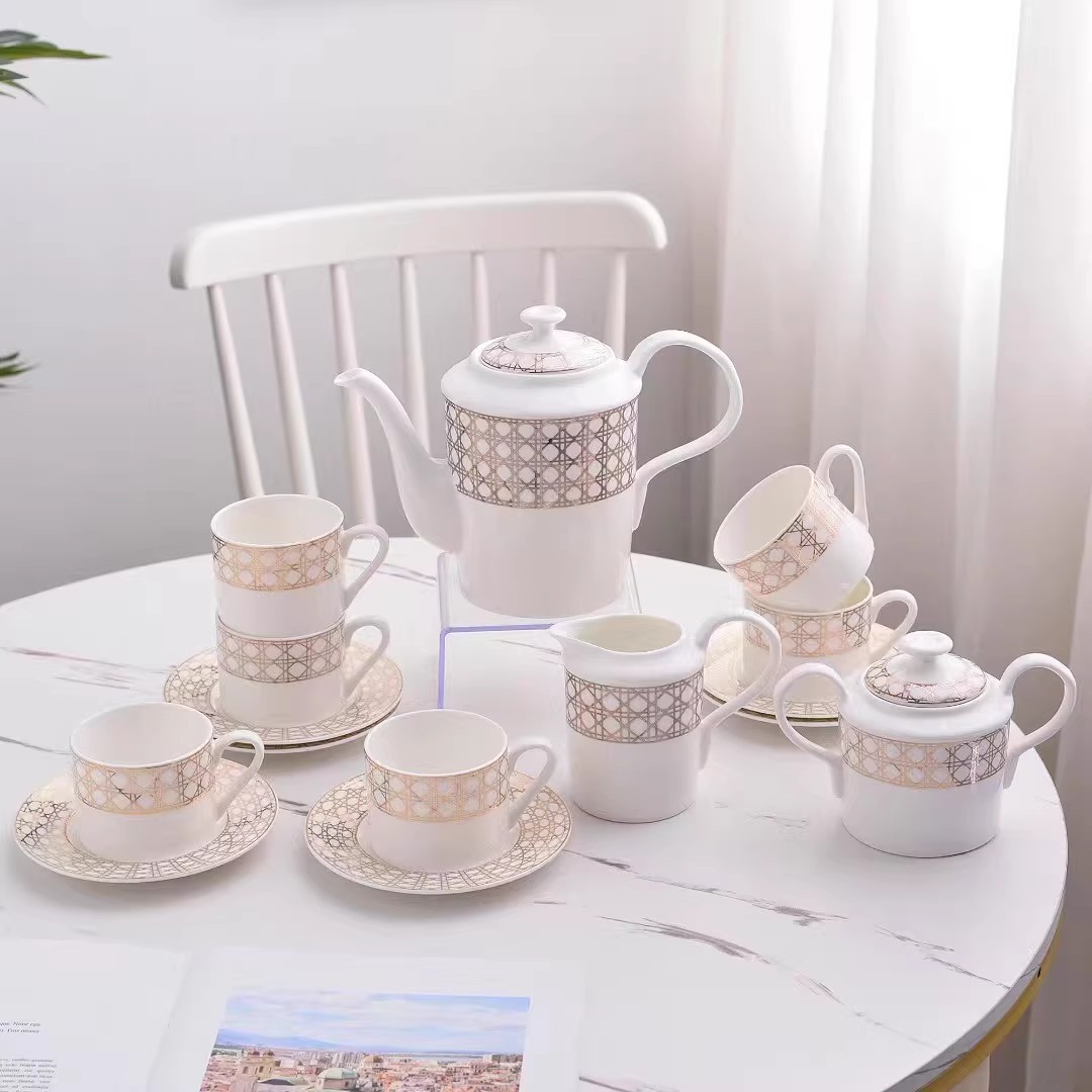 Coffee Tea Love - Conjunto de Xícaras de Café e