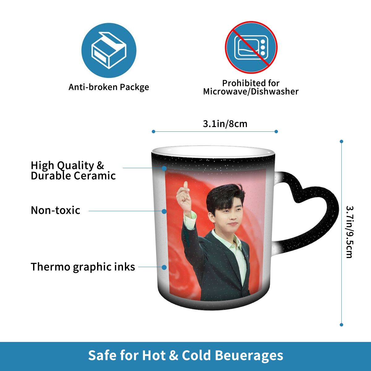 Caneca Engraçada de Cerâmica L - Young Tea Coffee avaliação e preço