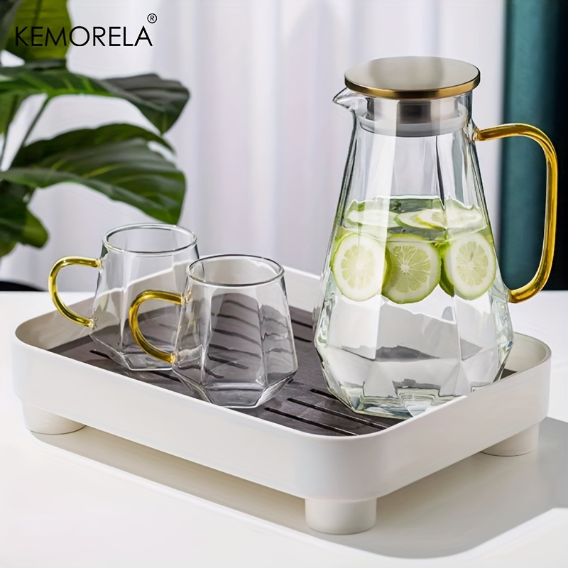 Conjunto de bule de vidro com  - Coffee Tea Water Heater avaliação e preço
