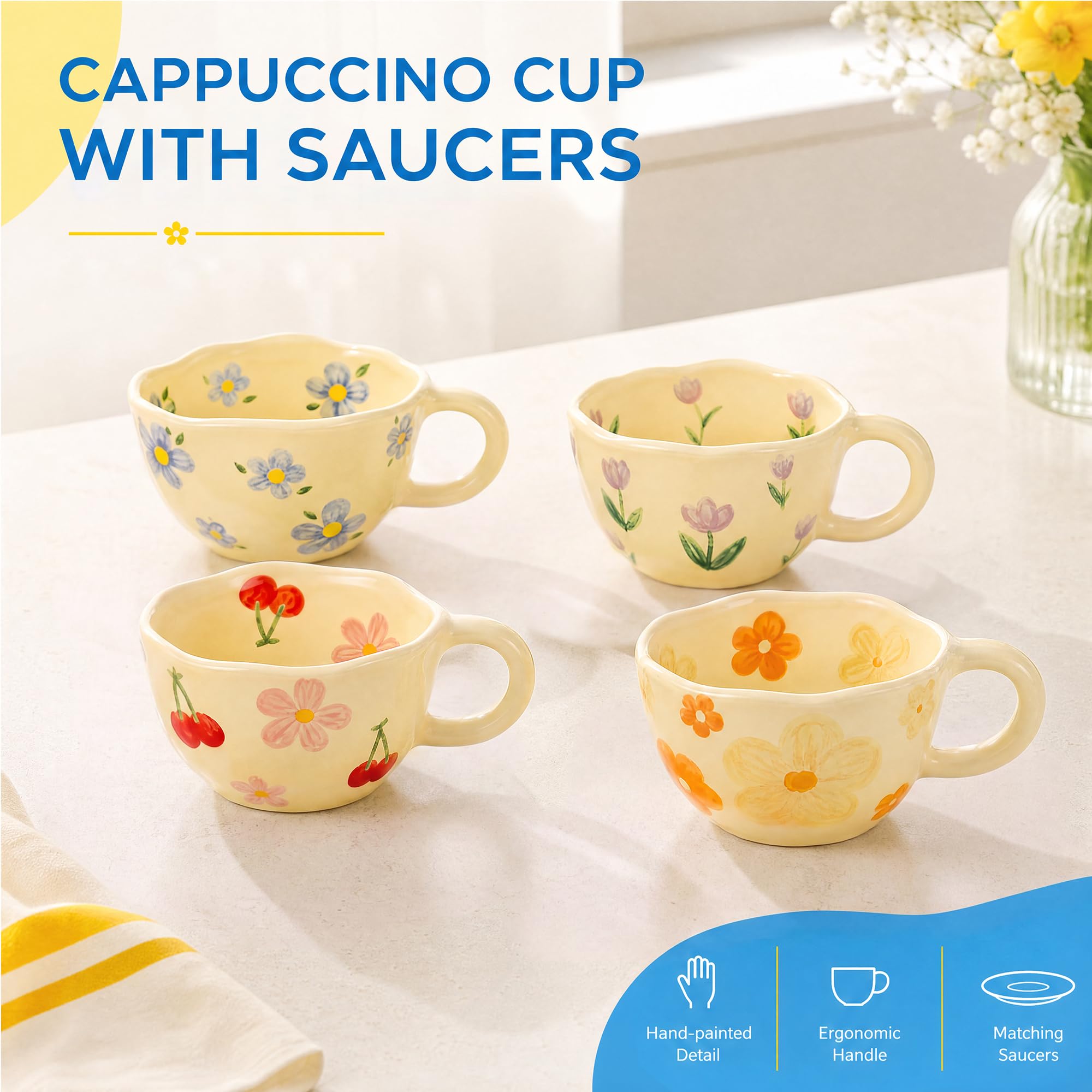 Conjunto de 4 Canecas de Café  - Coffee Tea Love avaliação e preço