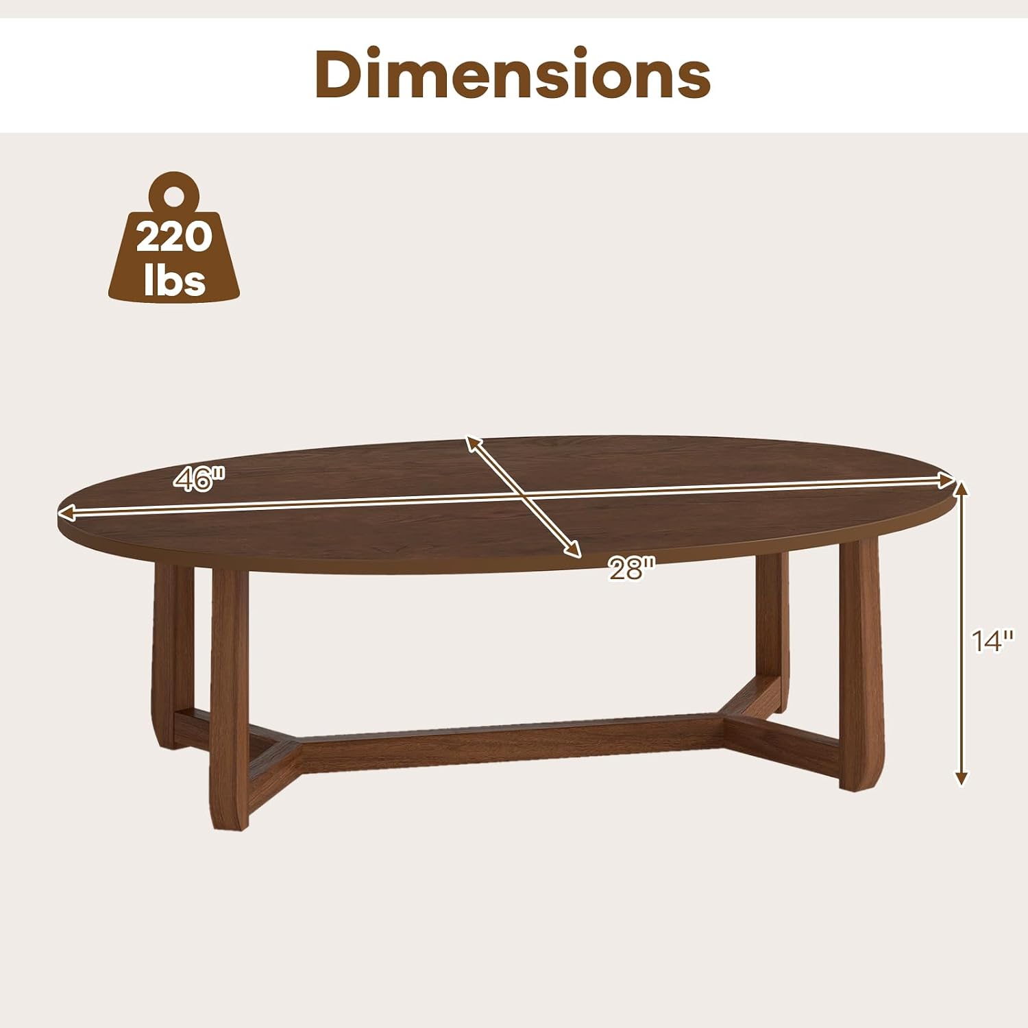 Mesa de Centro Oval, Mesa de C - Coffee Tea Display avaliação e preço