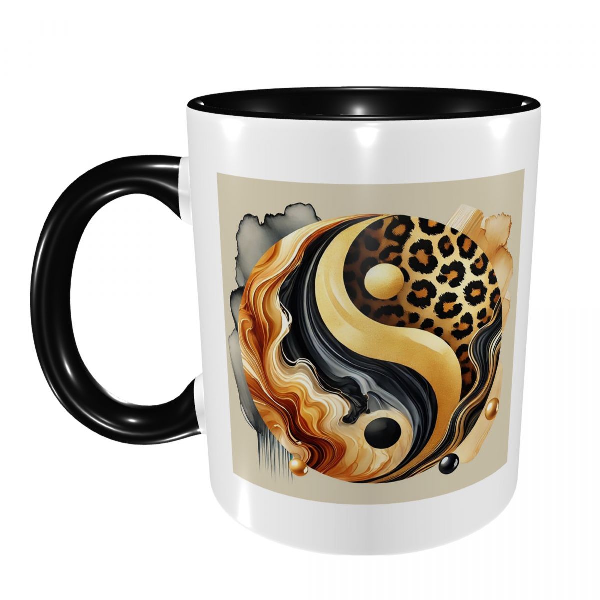 Caneca de Cerâmica Divertida c - Coffee Tea Yin Yang avaliação e preço