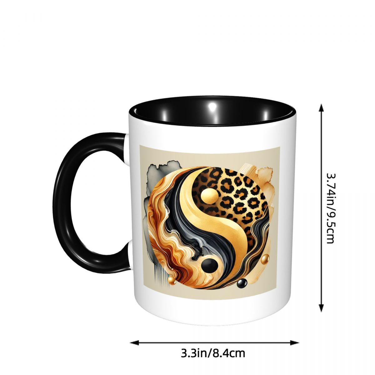 Caneca de Cerâmica Divertida c - Coffee Tea Yin Yang avaliação e preço