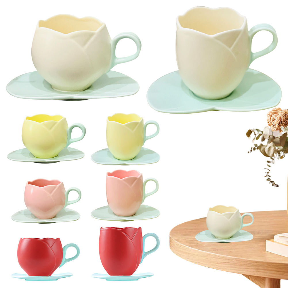Xícara de Café Tulipa com Pire - Coffee Tea Love avaliação e preço