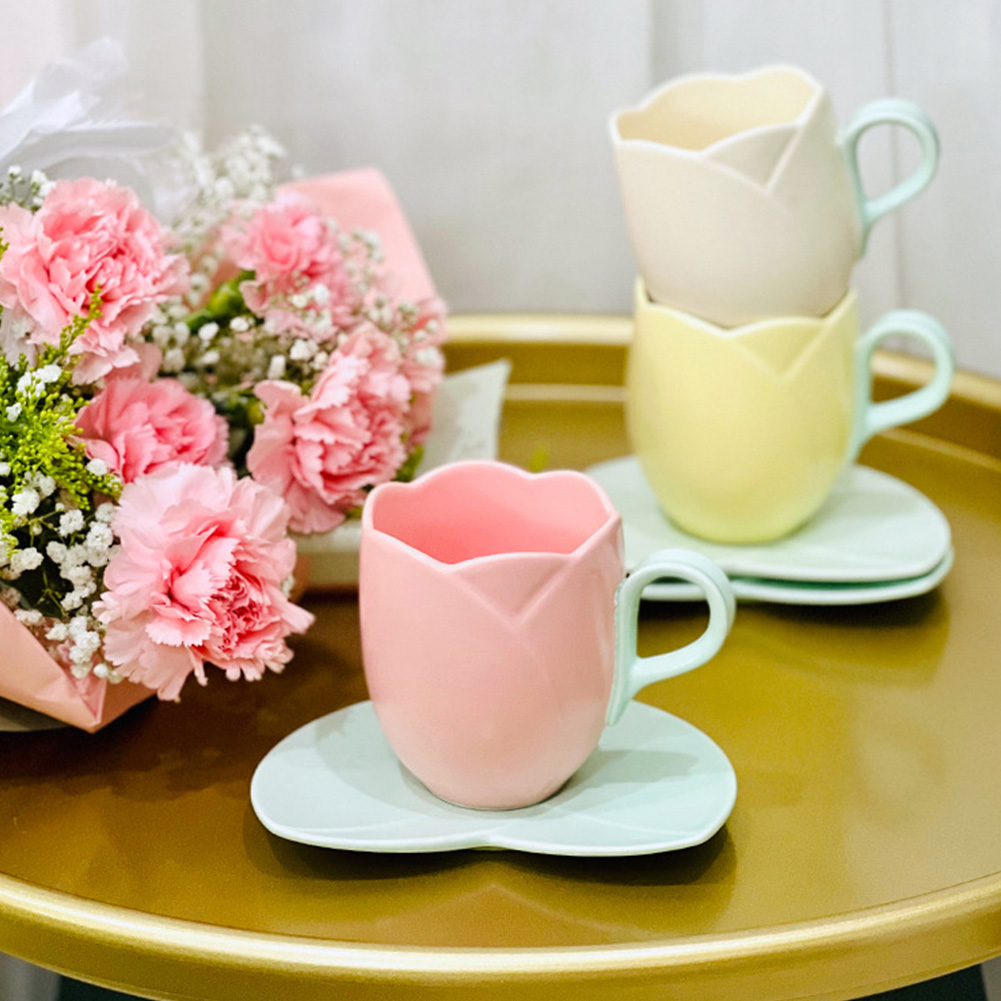 Xícara de Café Tulipa com Pire - Coffee Tea Love avaliação e preço