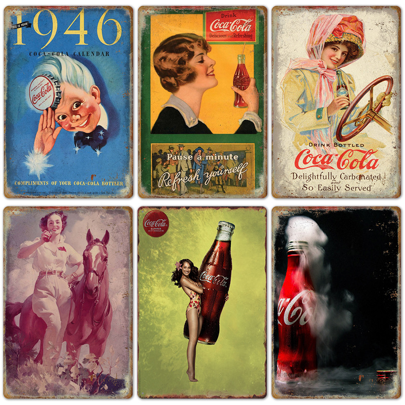 Vintage cola logotipo metal ca - Coffee Tea Poster avaliação e preço