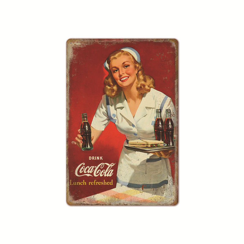 Vintage cola logotipo metal ca - Coffee Tea Poster avaliação e preço