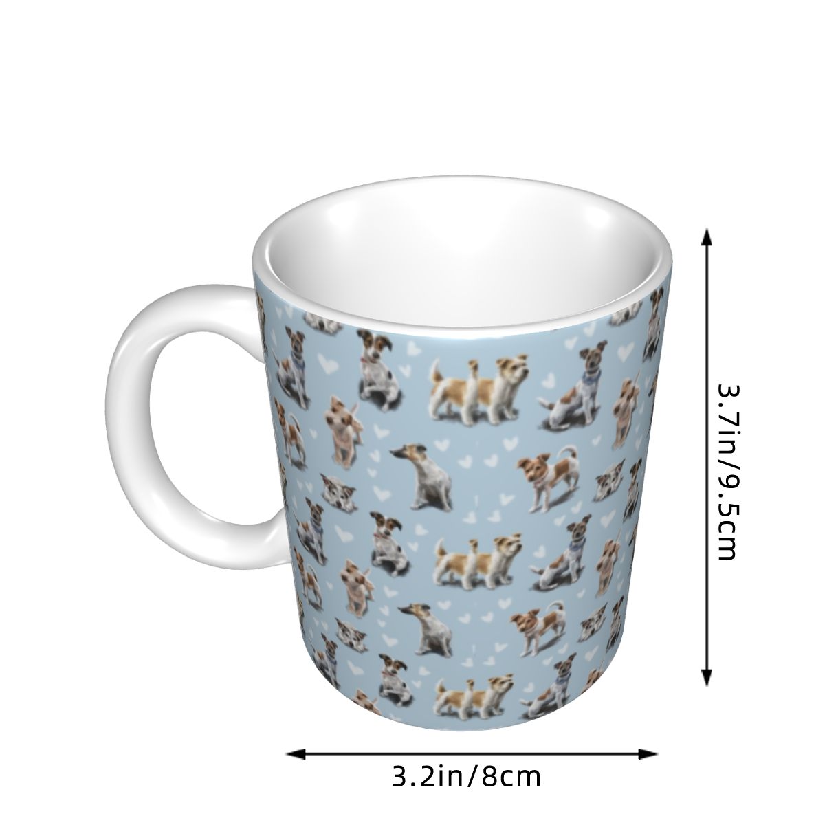 Caneca de amor de cachorro Jac - Coffee Tea Love avaliação e preço