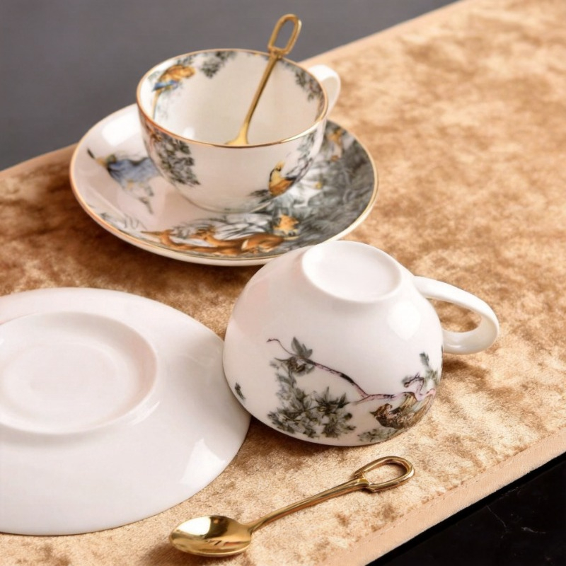 Conjunto de Xícara e Prato de  - Coffee Tea Love avaliação e preço