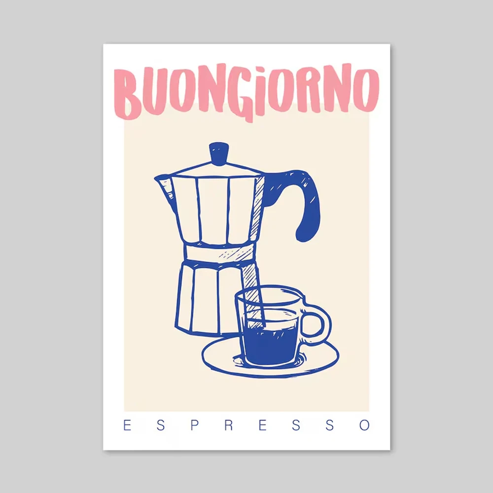 Moderno café espresso arte da  - Coffee Tea Poster avaliação e preço