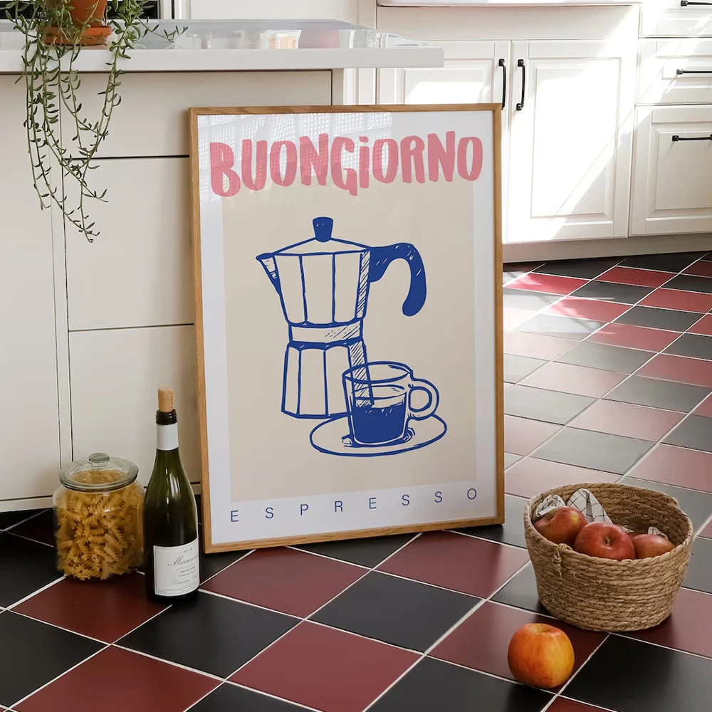 Moderno café espresso arte da  - Coffee Tea Poster avaliação e preço
