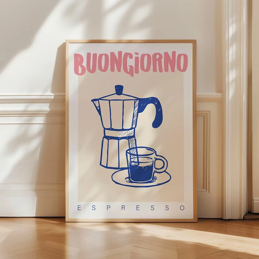 Moderno café espresso arte da  - Coffee Tea Poster avaliação e preço