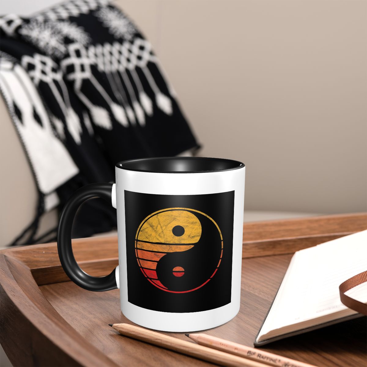 Humor vintage yin yang 80's mi - Coffee Tea Yin Yang avaliação e preço