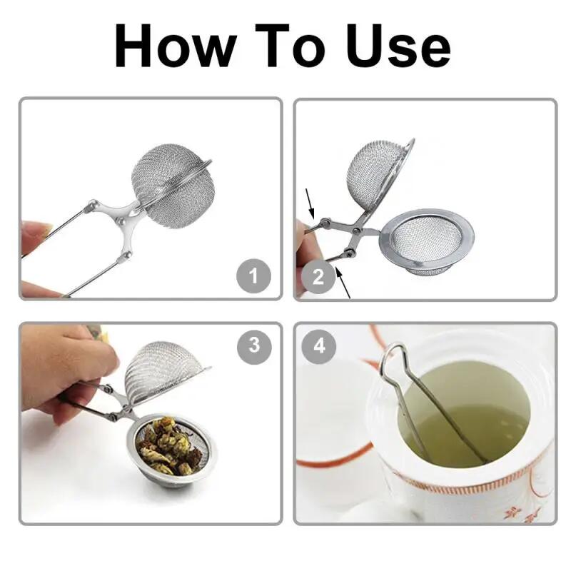 4-1 pçs infusor de chá de aço  - Coffee Tea Infuser avaliação e preço