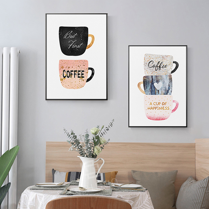Nordic xícara de café creme ch - Coffee Tea Poster avaliação e preço