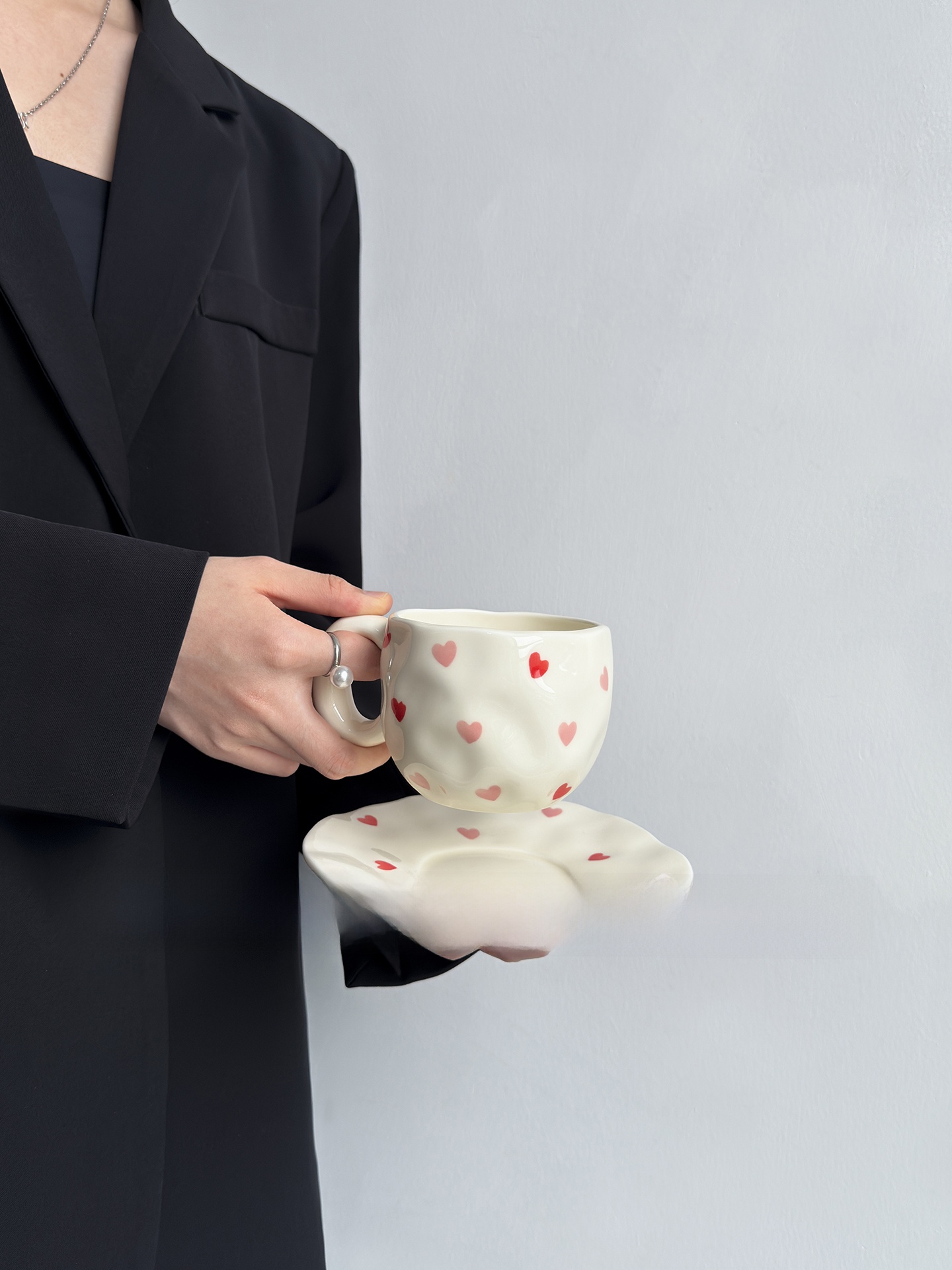 Conjunto de xícara e prato de  - Coffee Tea Love avaliação e preço