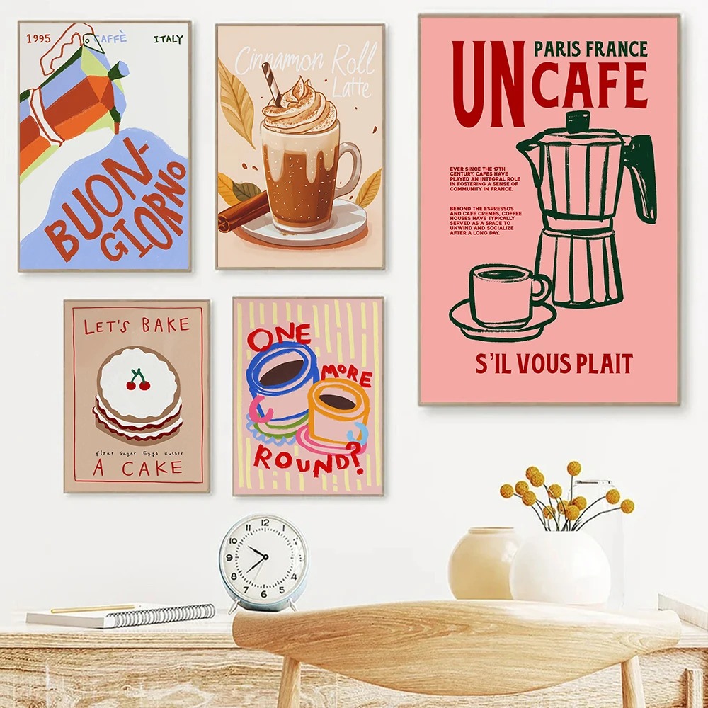 Café da tarde chá croissant co - Coffee Tea Poster avaliação e preço