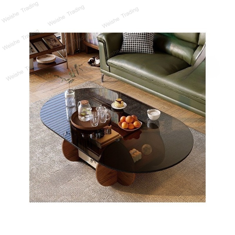 Mesa de centro oval pequena em - Young Tea Coffee avaliação e preço