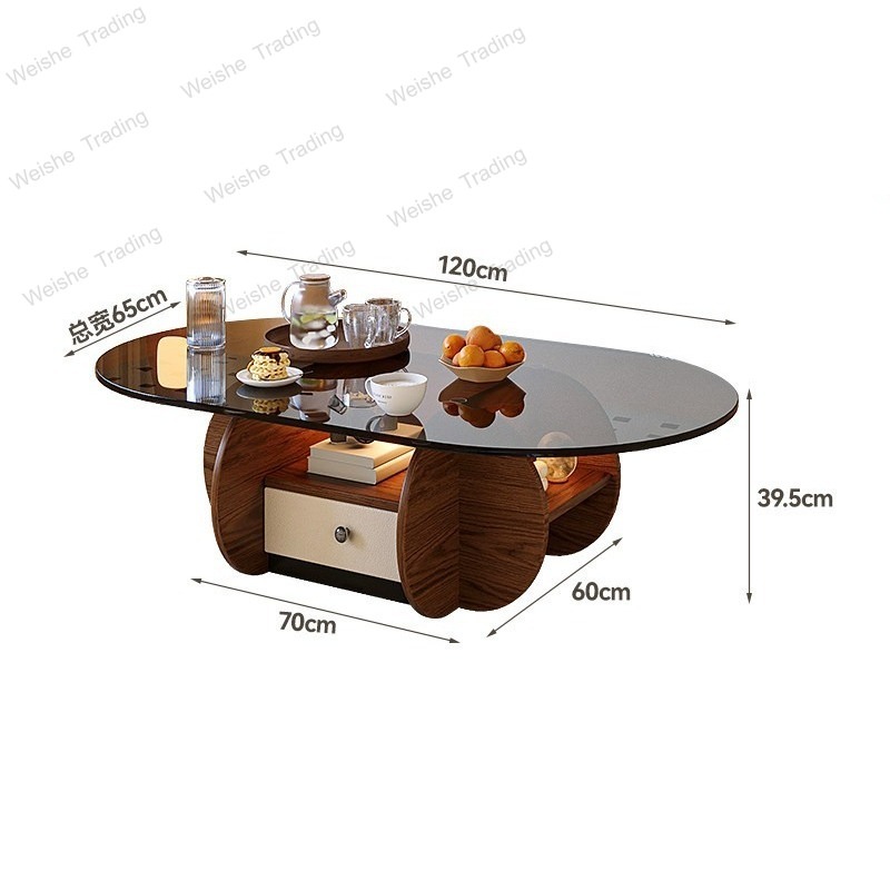 Mesa de centro oval pequena em - Young Tea Coffee avaliação e preço