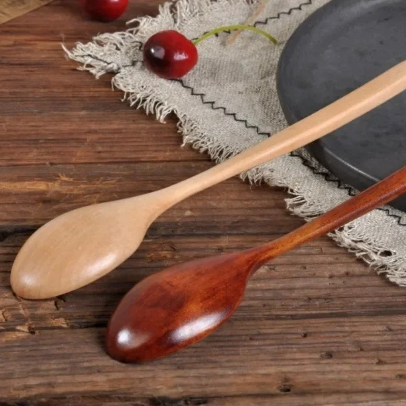 1/2pc colher de madeira utensí - Tea Coffee Utensils avaliação e preço