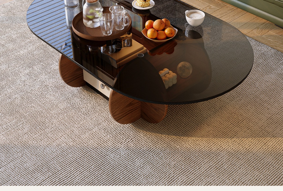 Mesa de centro oval pequena de - Young Tea Coffee avaliação e preço