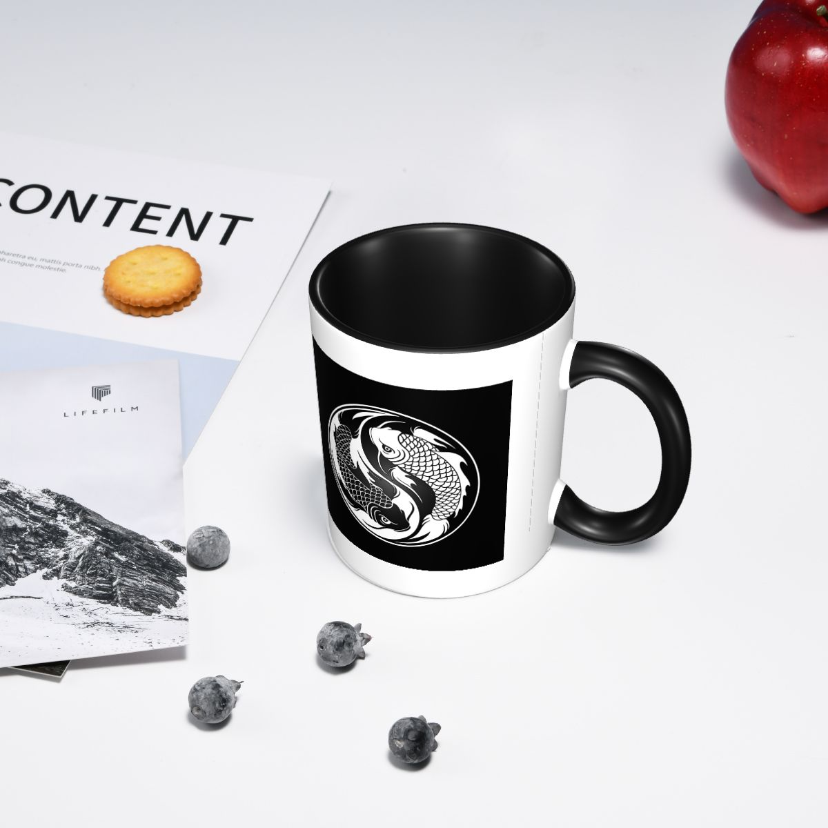 Caneca de peixe yin yang koi p - Coffee Tea Yin Yang avaliação e preço