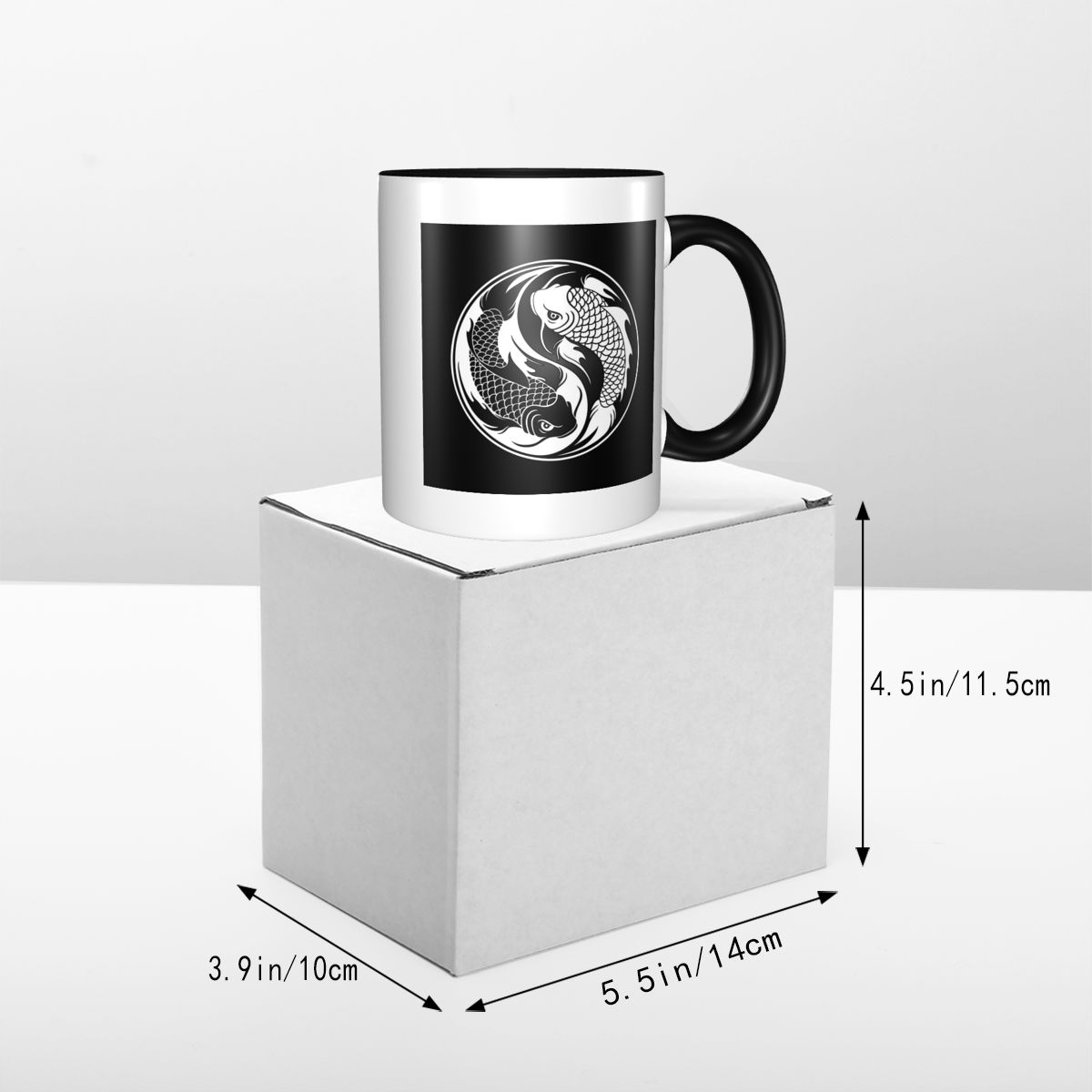 Caneca de peixe yin yang koi p - Coffee Tea Yin Yang avaliação e preço