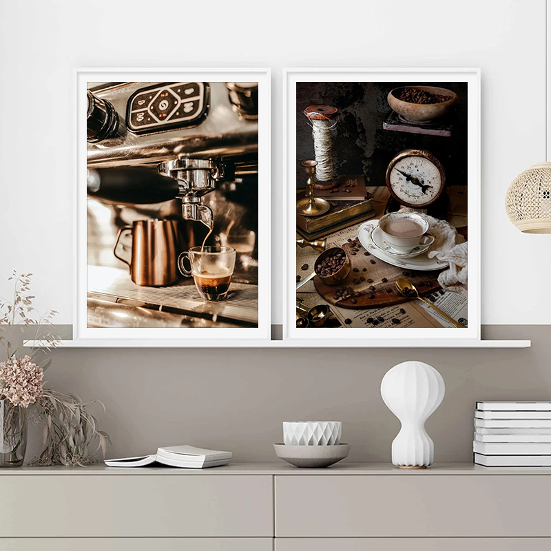 Grânulo de café do vintage mão - Coffee Tea Poster avaliação e preço